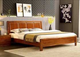 卧室实木双人床